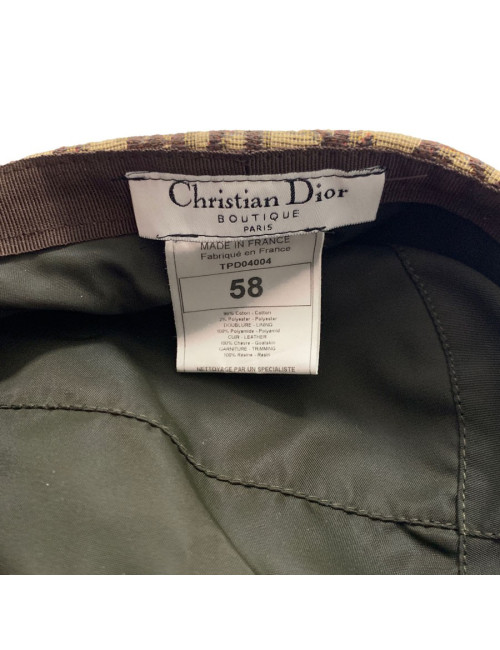 Casquette CHRISTIAN DIOR toile monogramme 