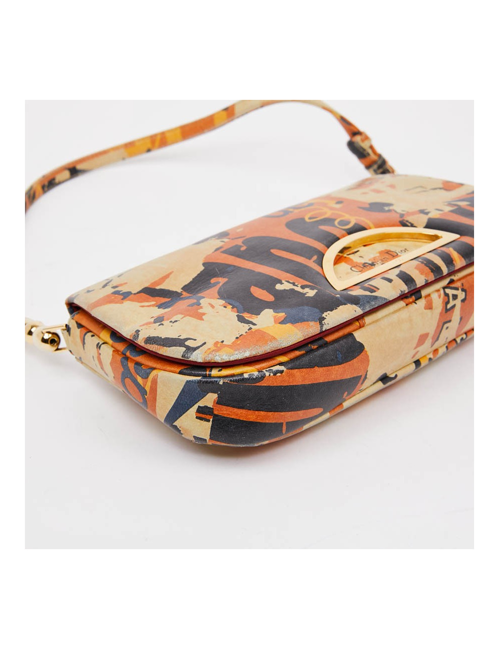 Sac baguette DIOR  Malice cuir Graffitis 