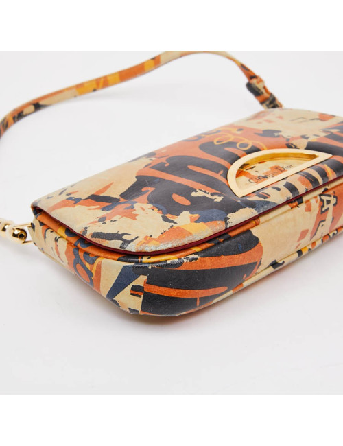 Sac baguette DIOR  Malice cuir Graffitis 