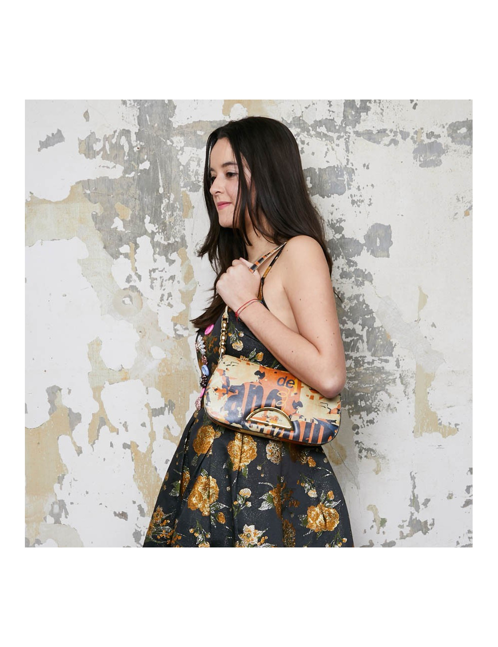 Sac baguette DIOR  Malice cuir Graffitis 