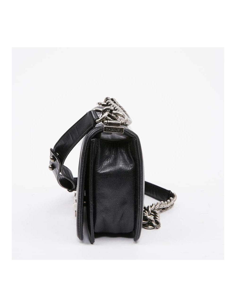 Sac CHANEL Boy cuir noir