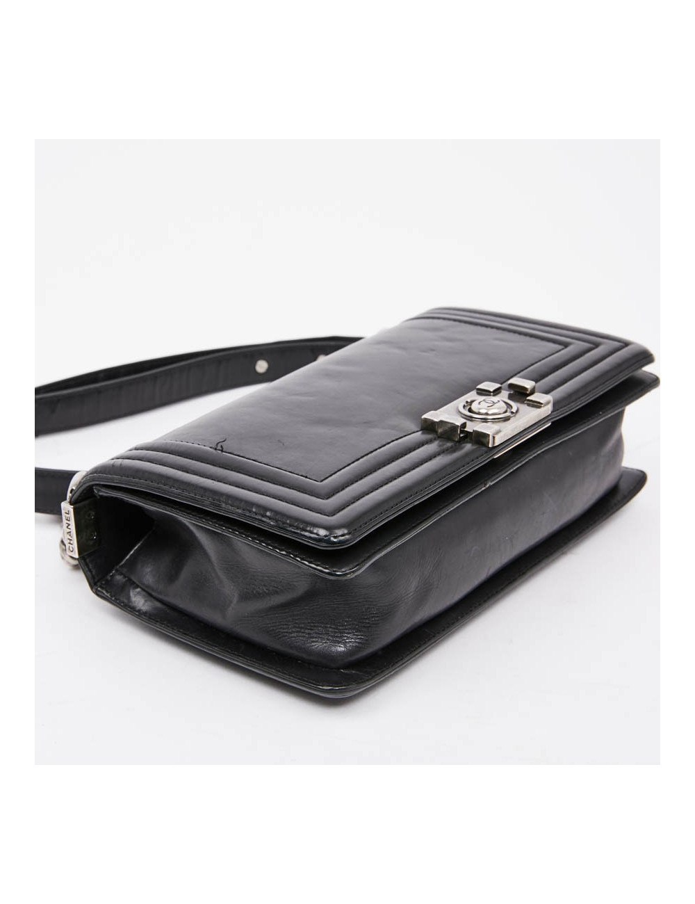 Sac CHANEL Boy cuir noir