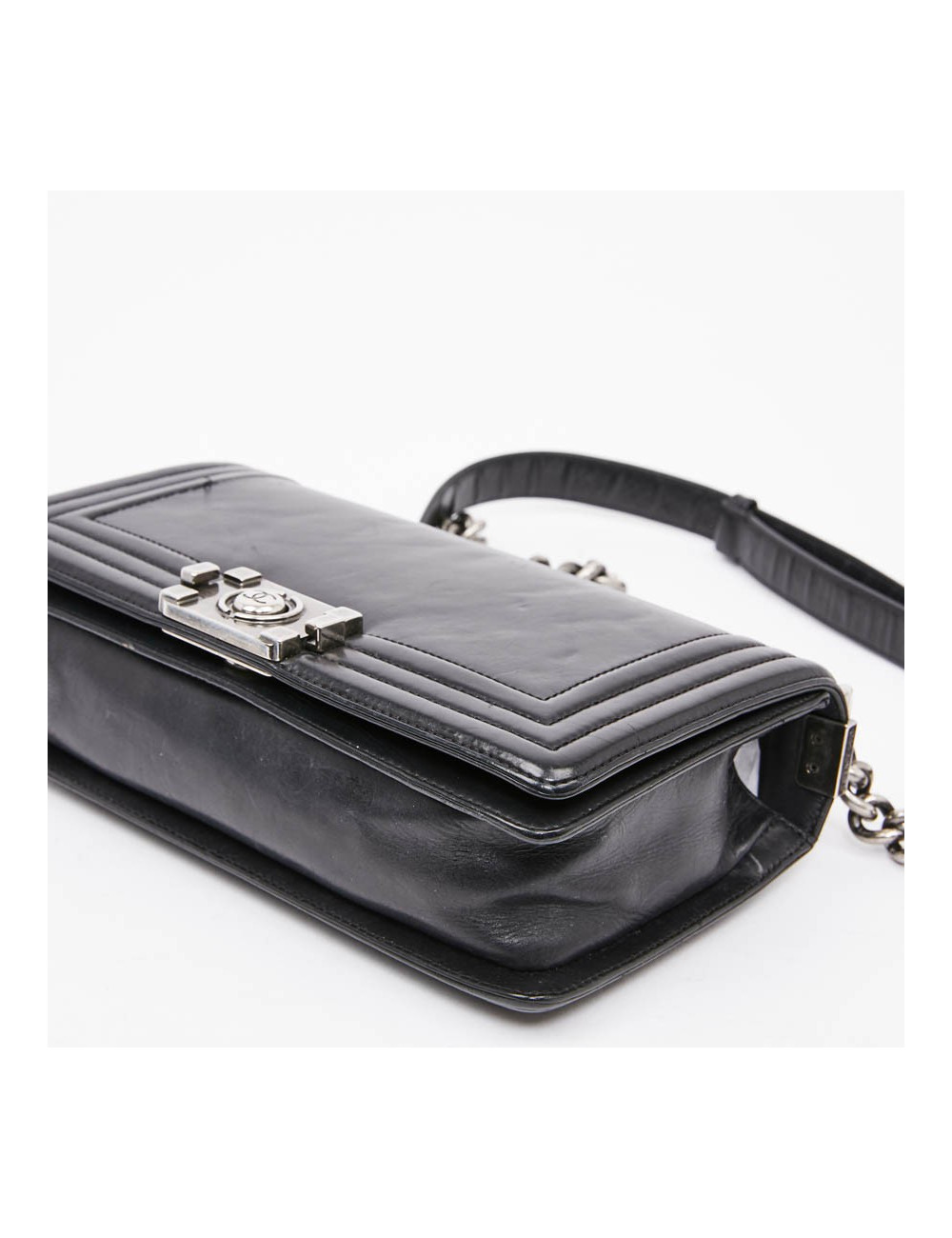 Sac CHANEL Boy cuir noir