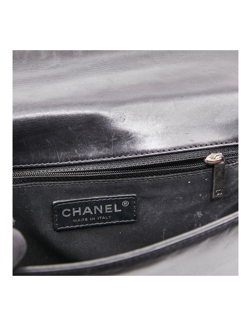 Sac CHANEL Boy cuir noir