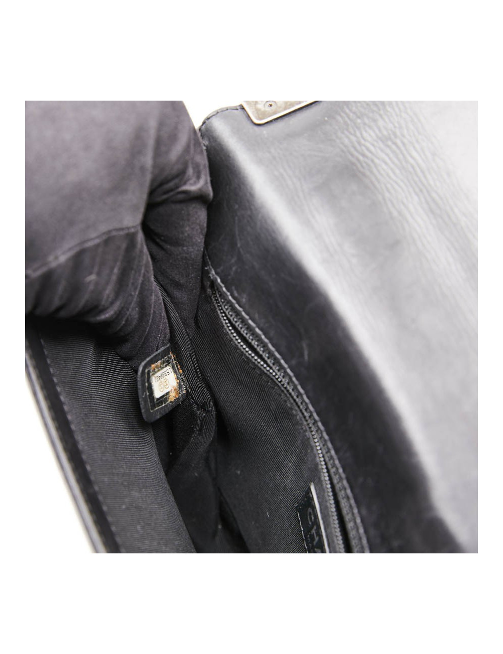 Sac CHANEL Boy cuir noir