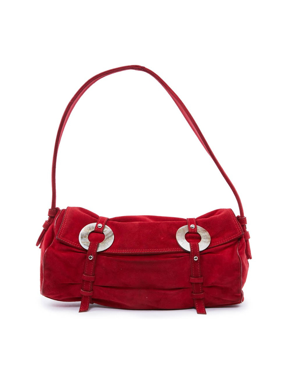 Sac LAGERFELD en veau velours rouge 