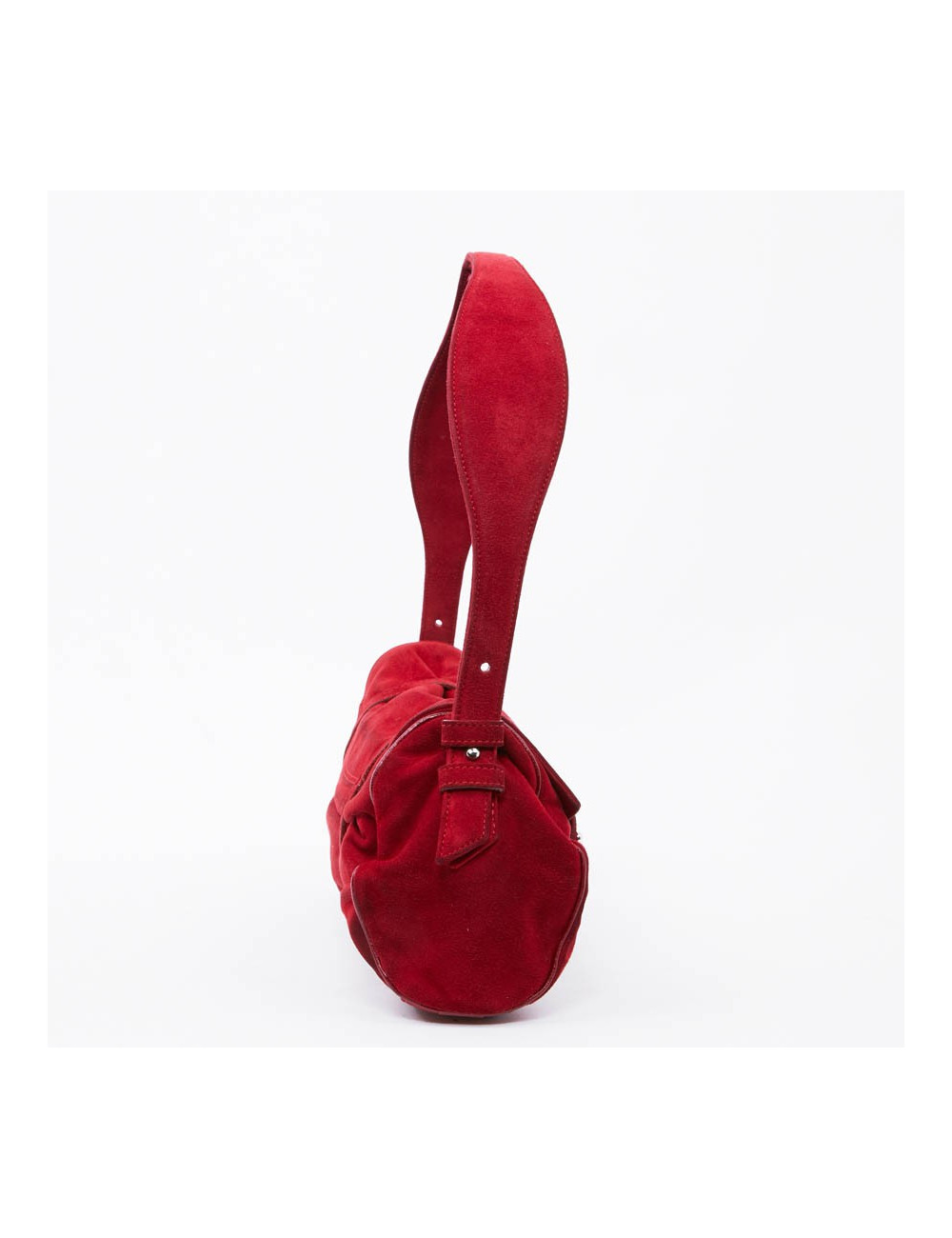 Sac LAGERFELD GALLERY veau velours rouge 