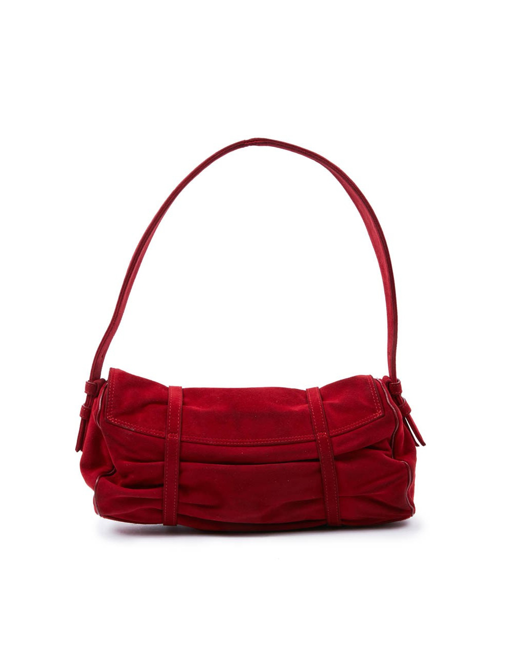 Sac LAGERFELD GALLERY veau velours rouge 