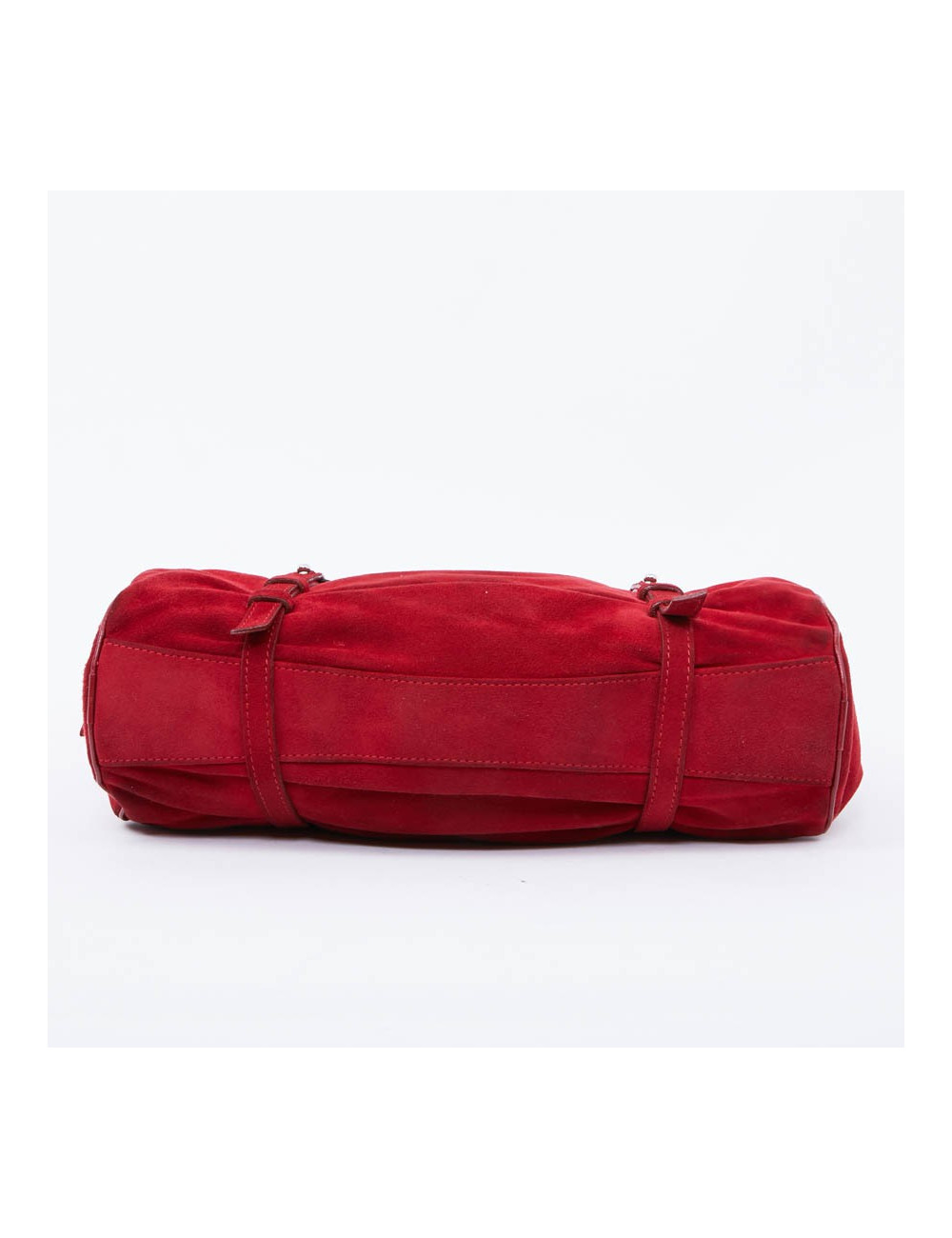 Sac LAGERFELD en veau velours rouge 