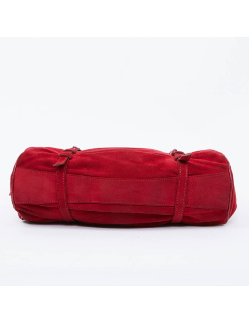 Sac LAGERFELD GALLERY veau velours rouge 
