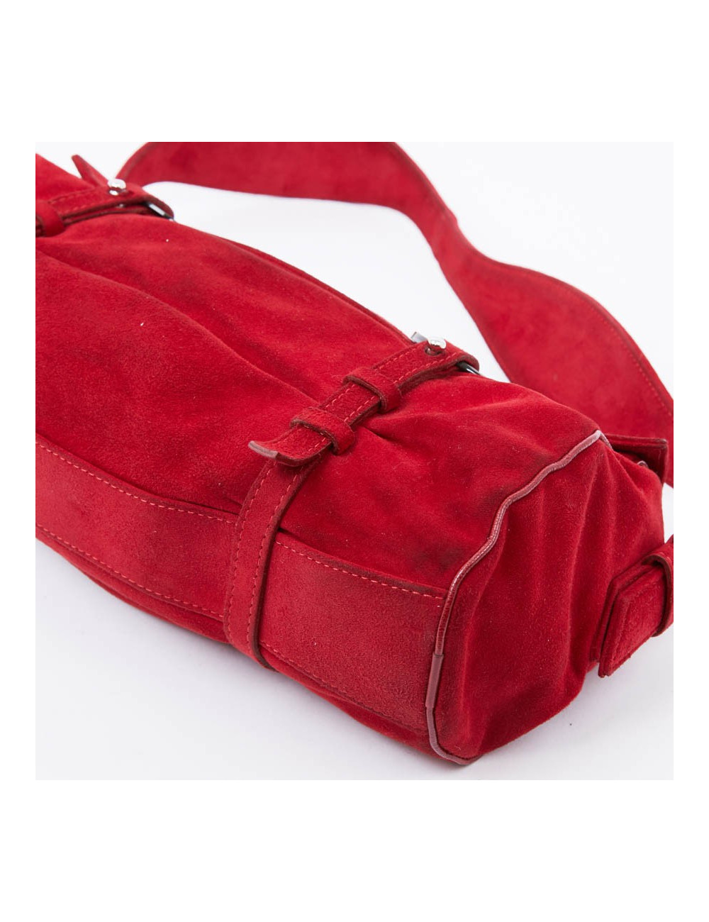 Sac LAGERFELD GALLERY veau velours rouge 