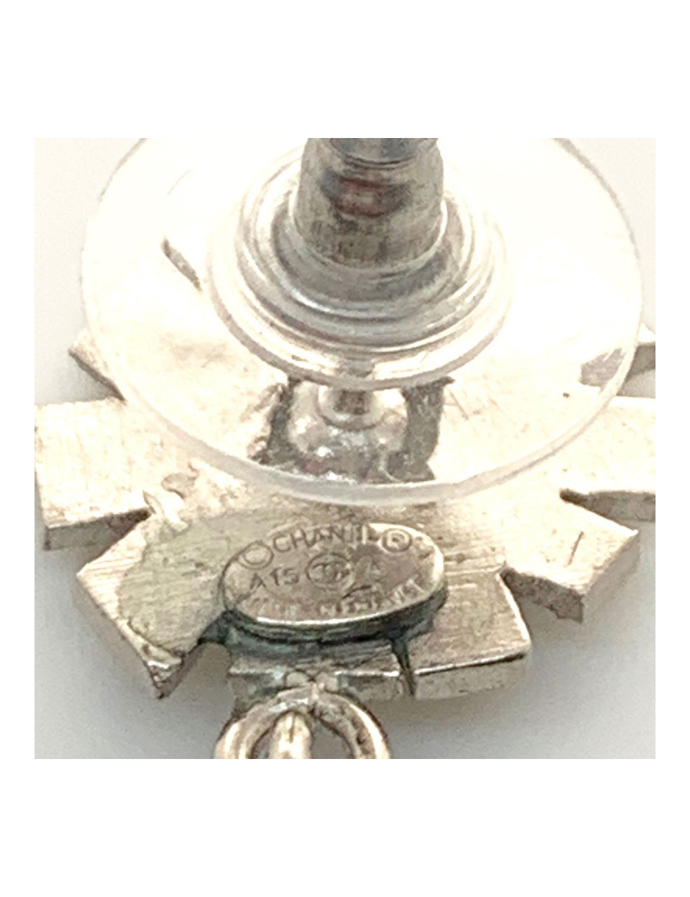 Clous pendants CC CHANEL noirs