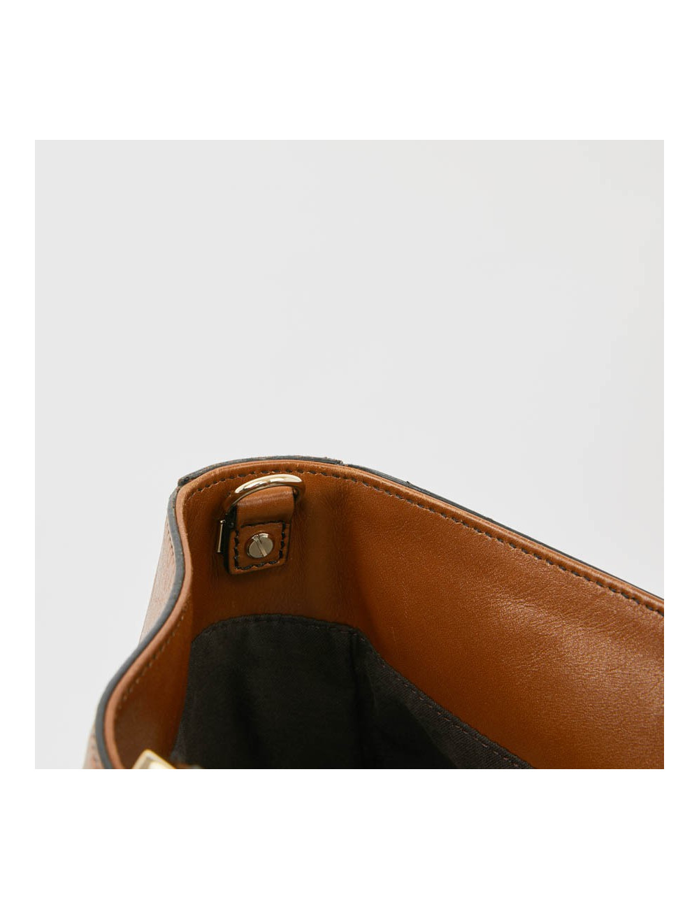 Cabas FENDI bicolore en cuir marron et noir 