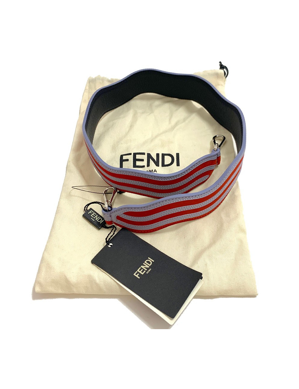 Bandoulière Strap You FENDI bicolore à rayures