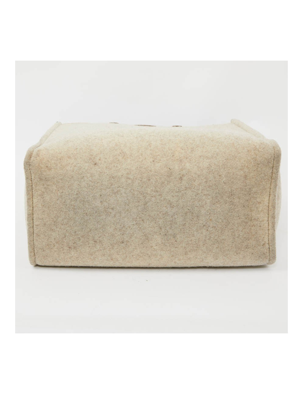 Grand cabas FENDI en laine bouillie beige GM