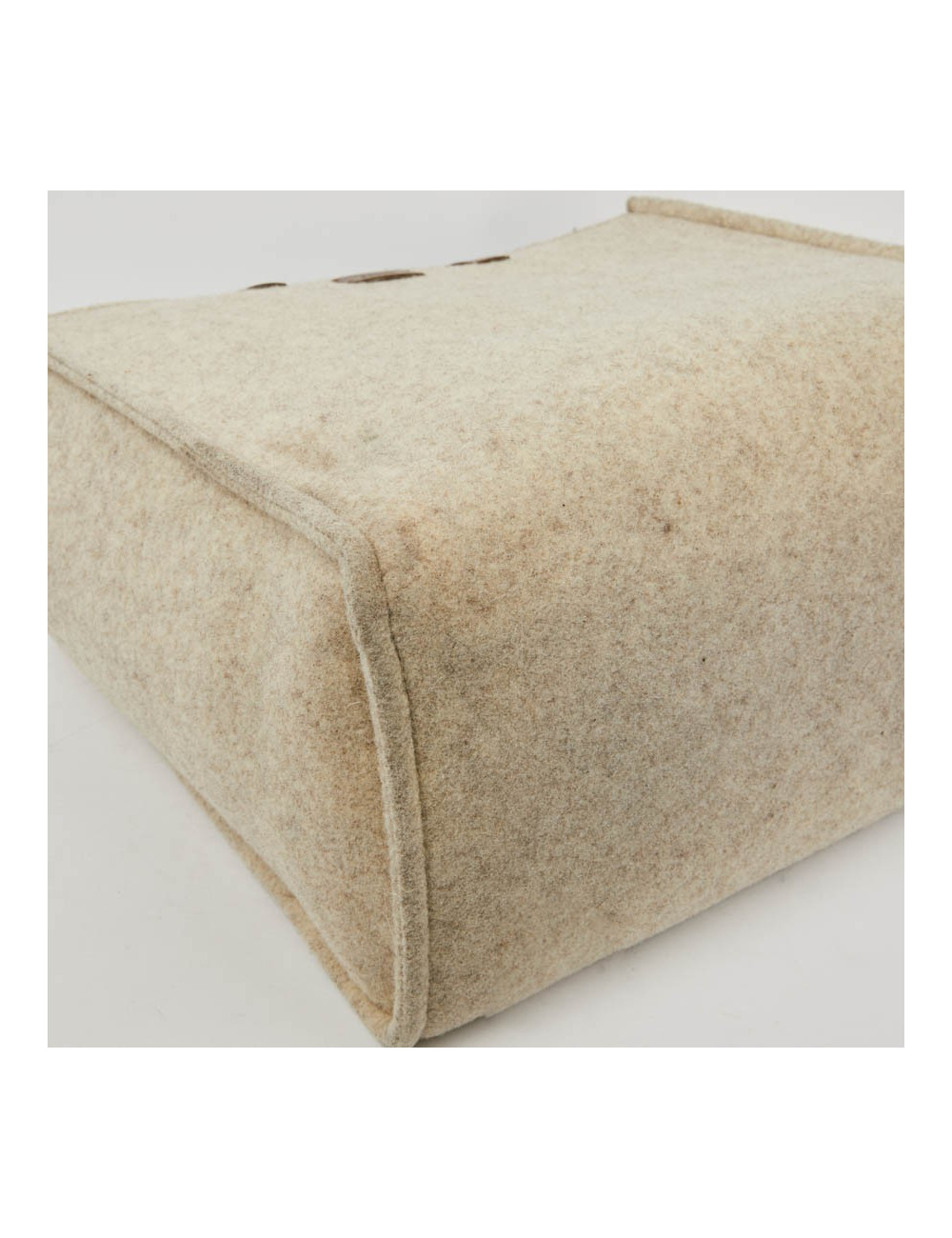 Grand cabas FENDI en laine bouillie beige GM