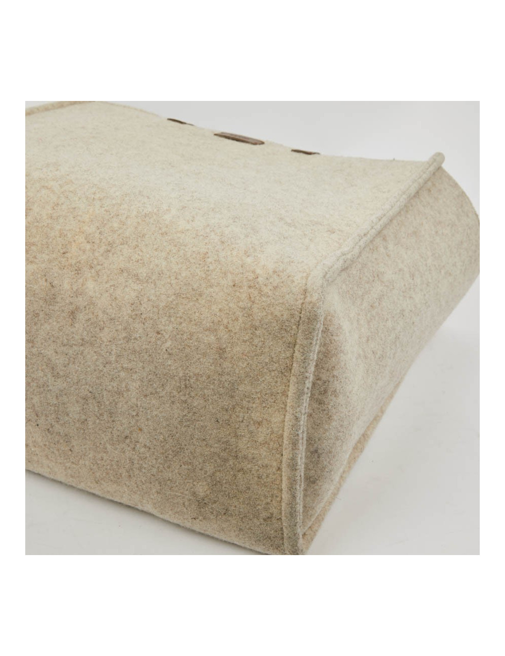 Grand cabas FENDI en laine bouillie beige GM