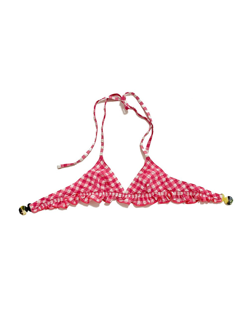 Maillot de bain CHANEL vichy rose et blanc