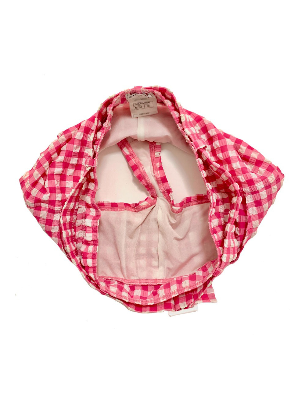 Maillot de bain CHANEL vichy rose et blanc