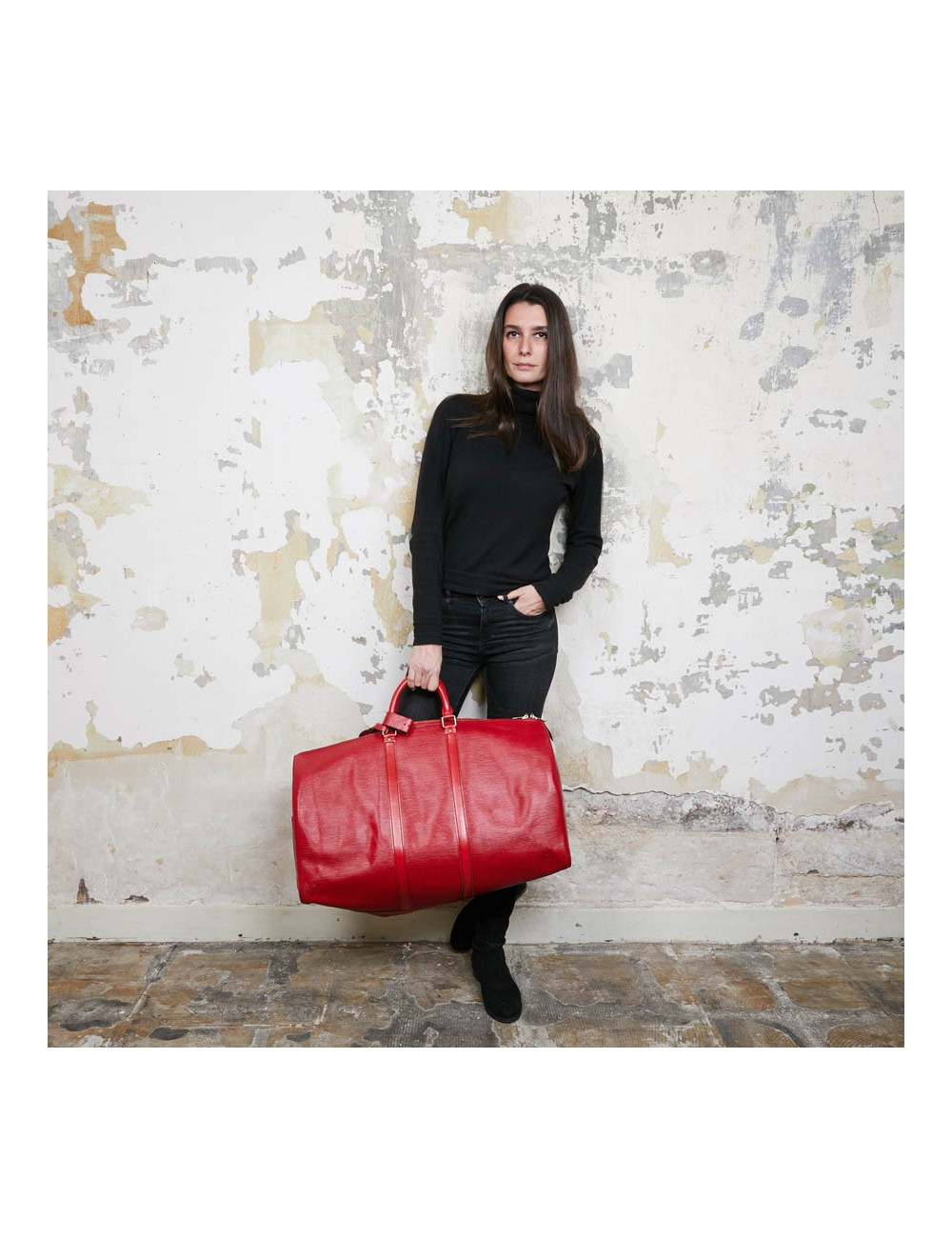 Keepall VUITTON Epi rouge