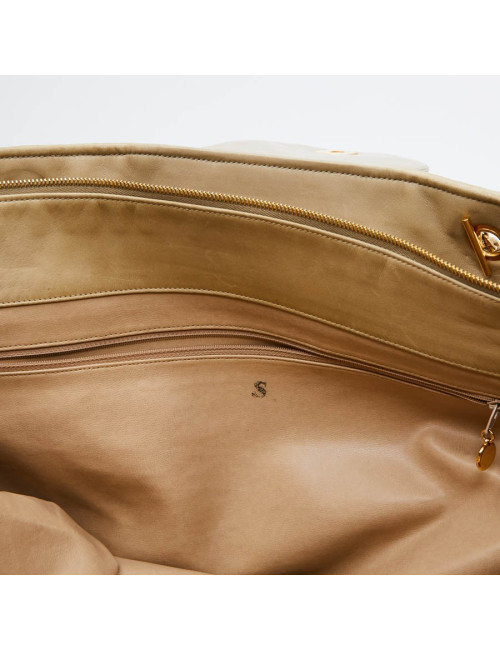 Cabas CHANEL en toile écrue Vintage GM