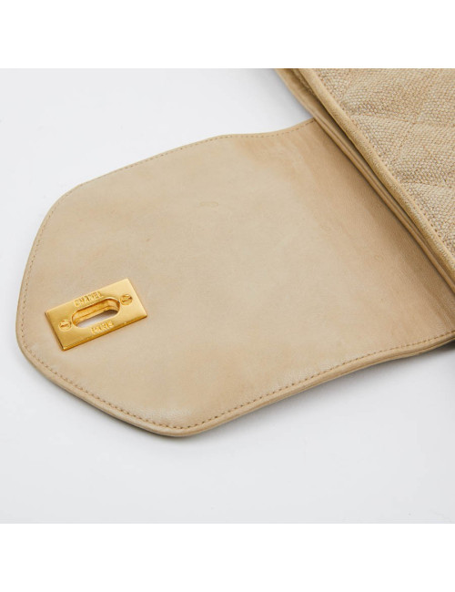 Cabas CHANEL en toile écrue Vintage GM