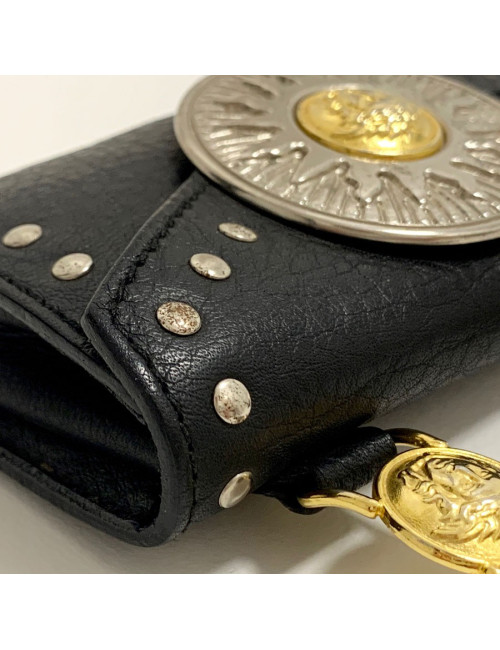 Sac de ceinture VERSACE en cuir noir