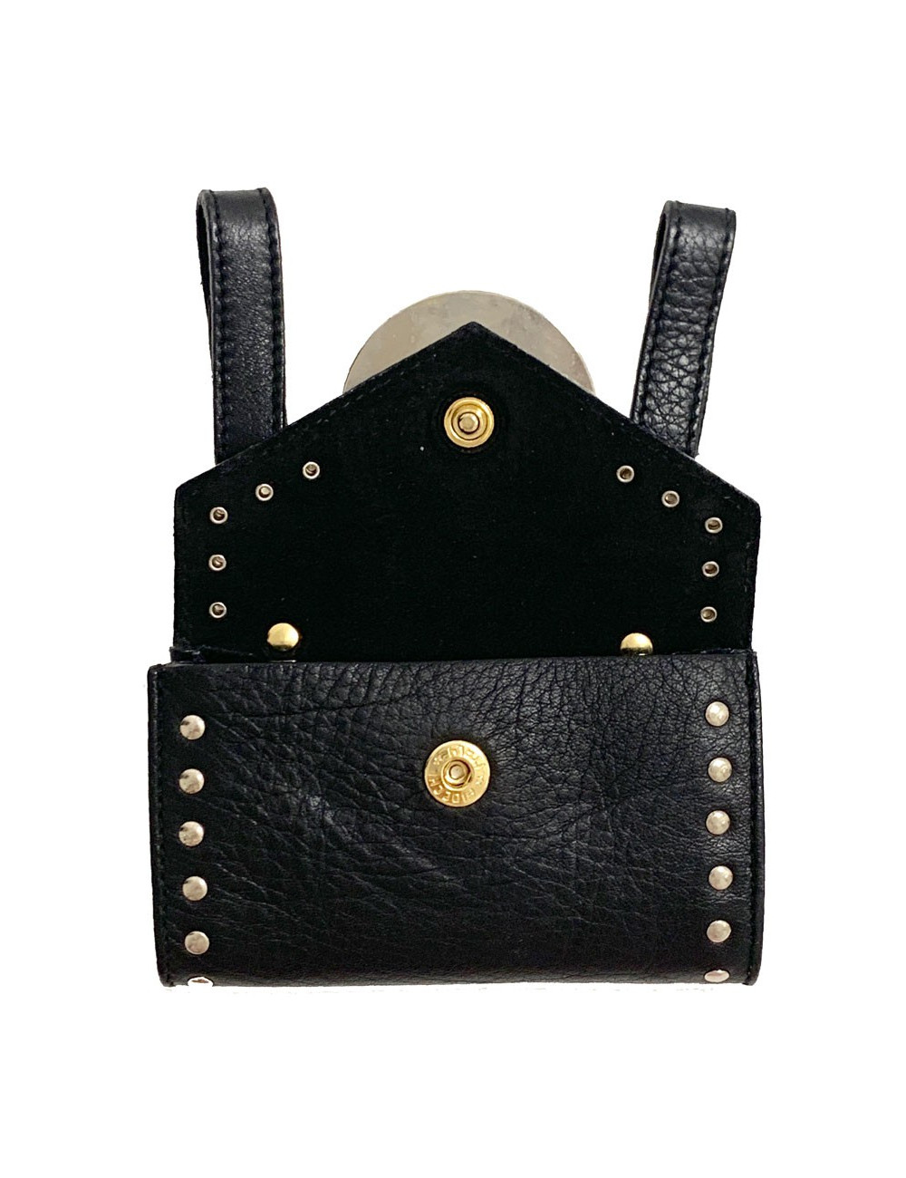 Sac de ceinture VERSACE en cuir noir