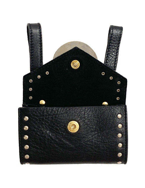 Sac de ceinture VERSACE en cuir noir