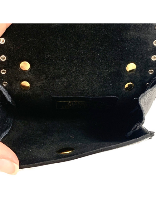 Sac de ceinture VERSACE en cuir noir