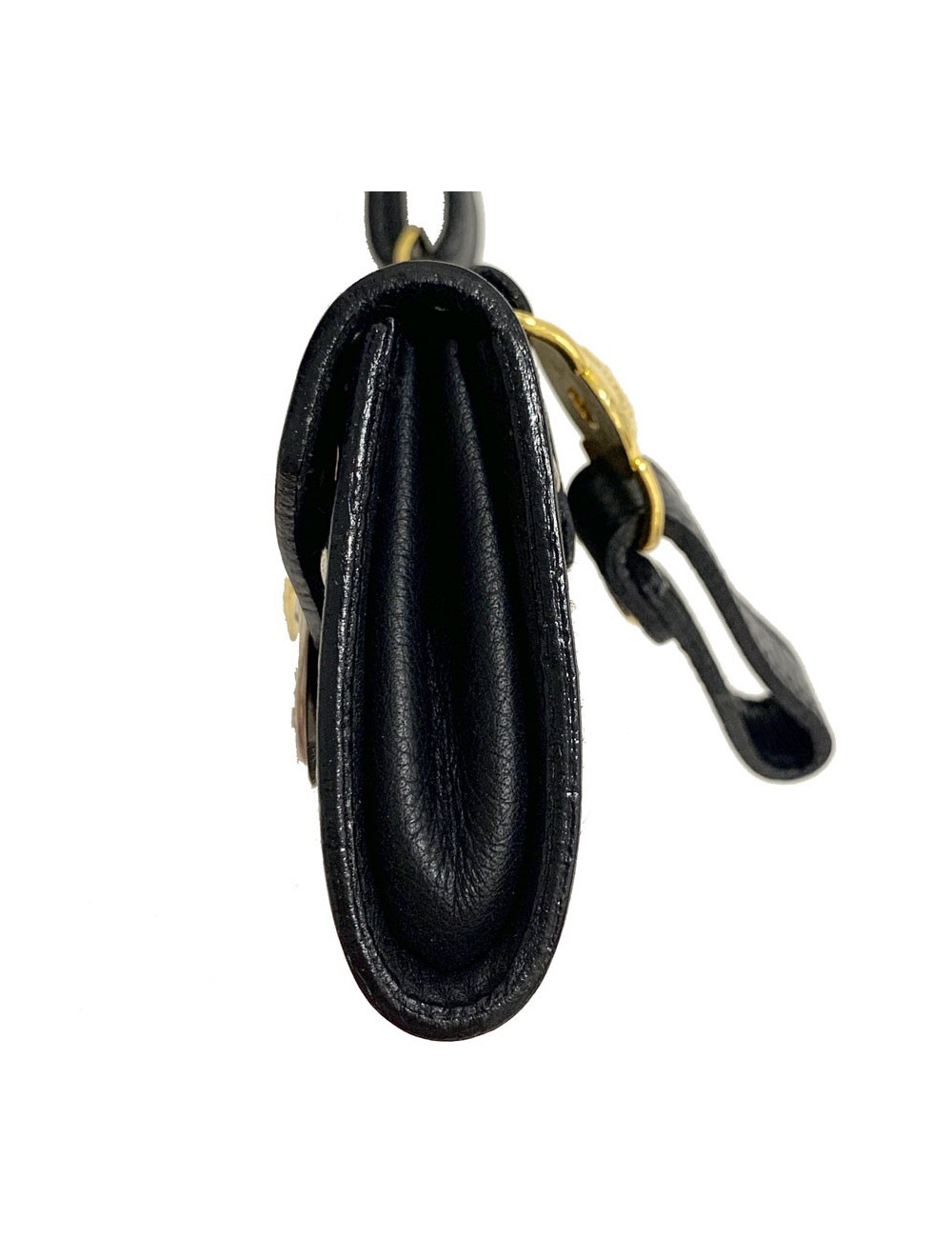 Sac de ceinture VERSACE en cuir noir