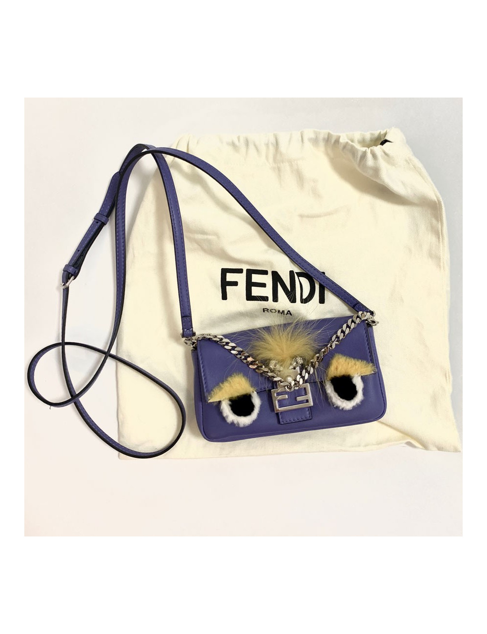 Mini sac Fendi cuir violet