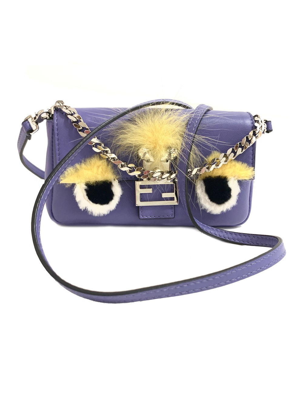 Mini sac Fendi cuir violet