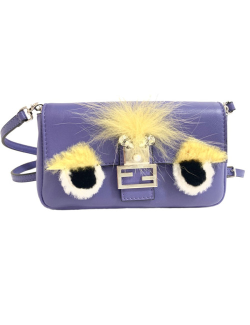 Mini sac Fendi cuir violet