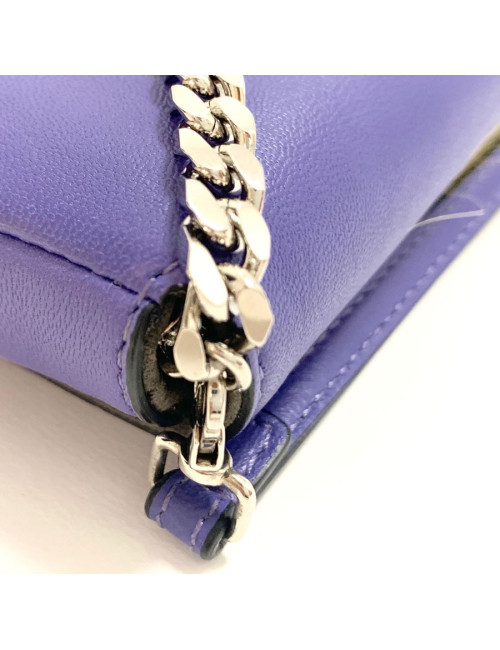 Mini sac baguette FENDI 'Monster' en cuir violet