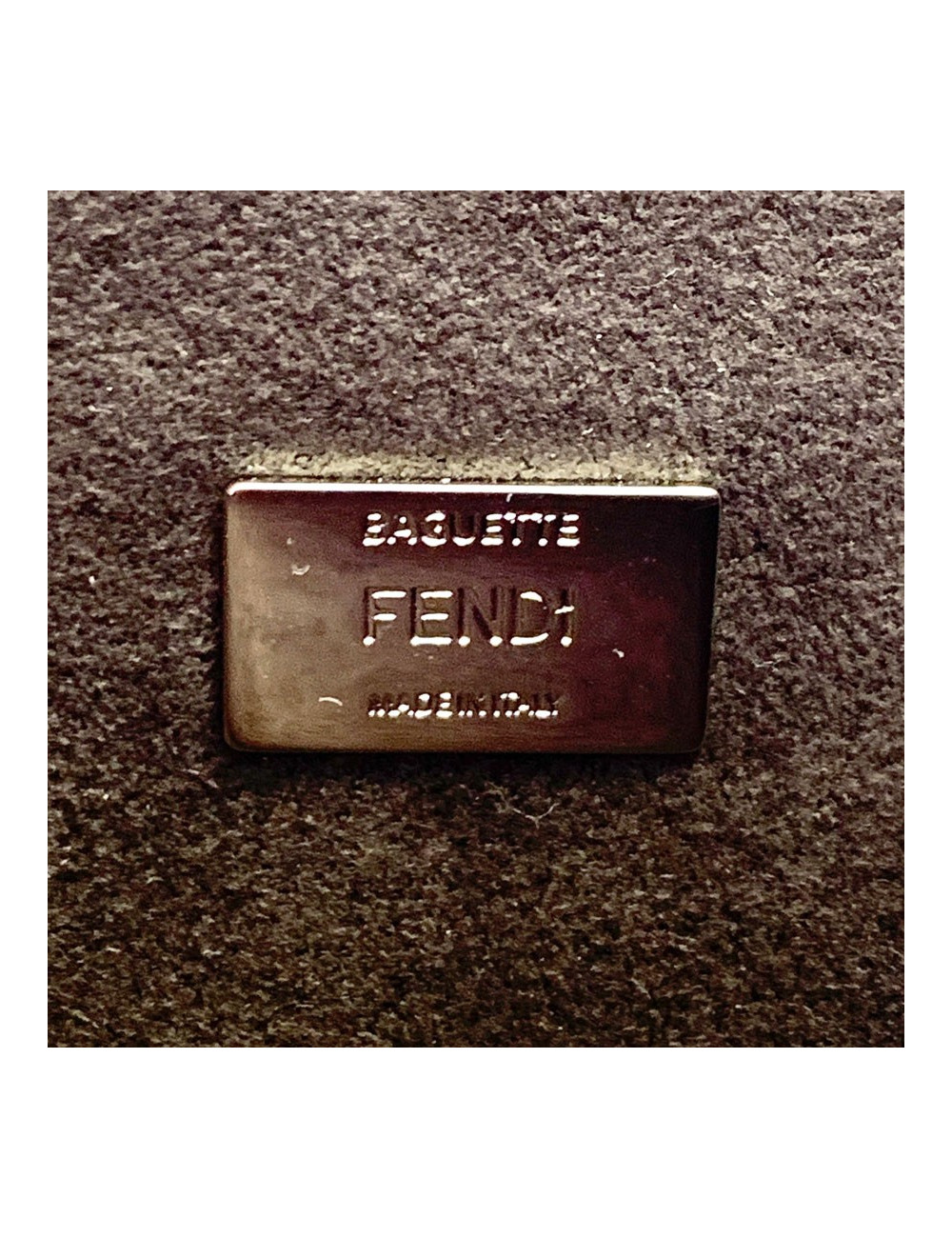 Mini sac baguette FENDI 'Monster' en cuir violet