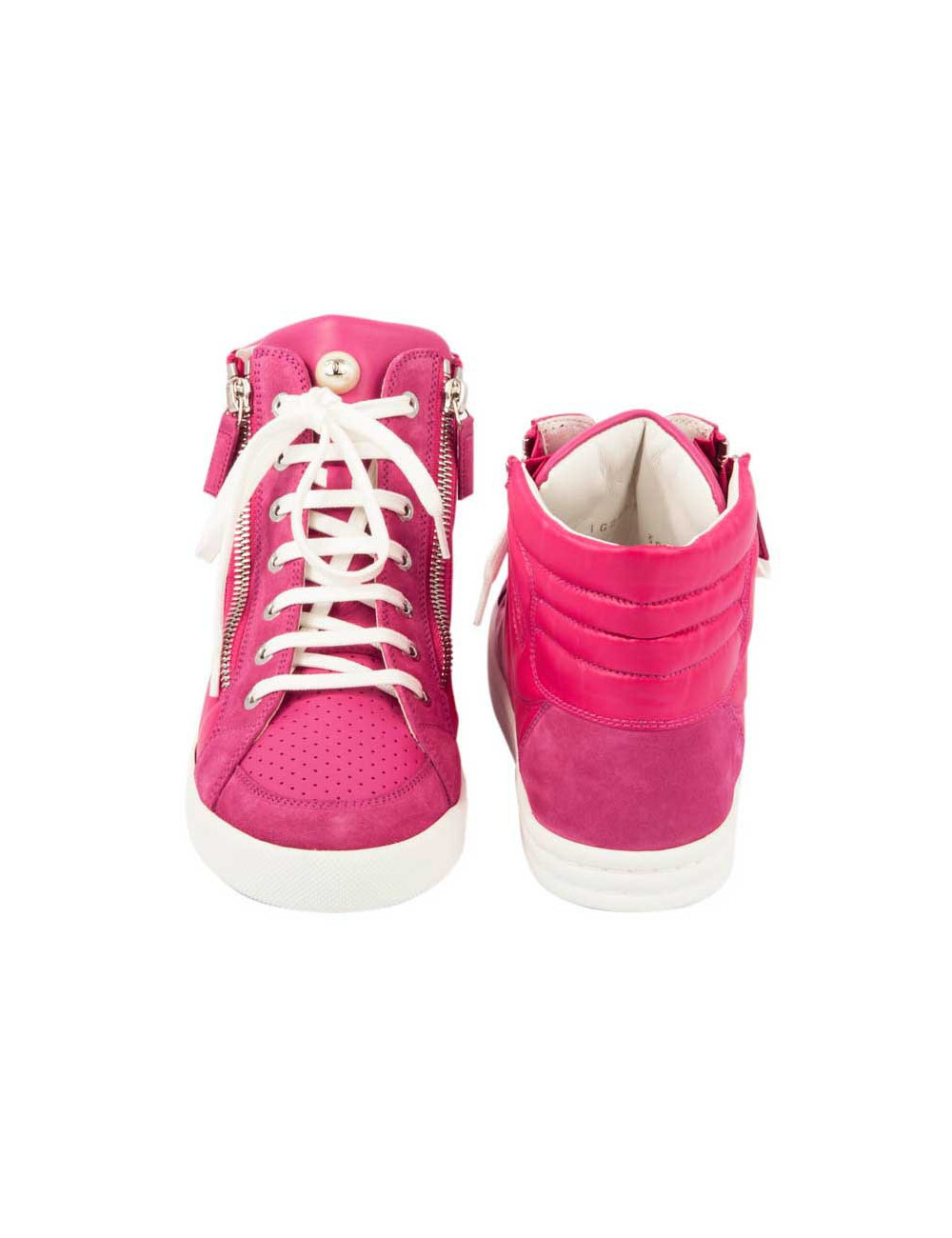 Baskets CHANEL T 38 rose