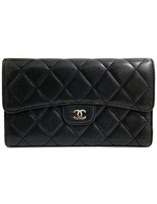 Compagnon CHANEL cuir noir