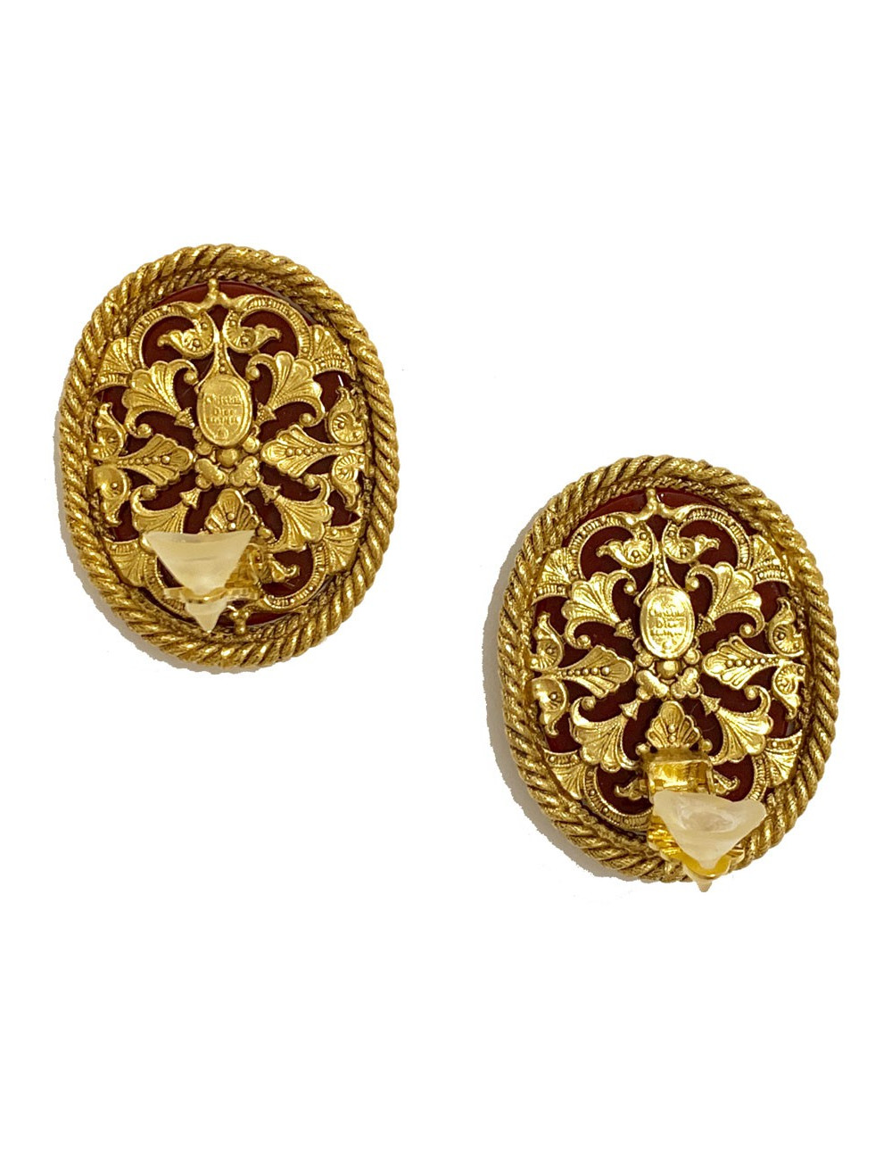 Clips Camée CHRISTIAN DIOR vintage