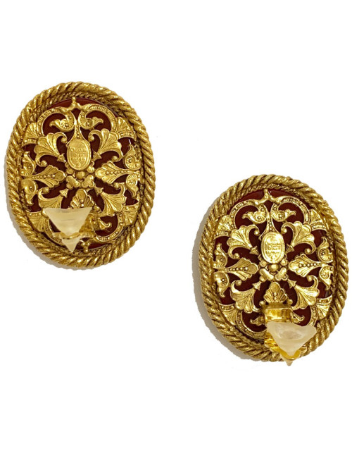 Clips Camée CHRISTIAN DIOR vintage