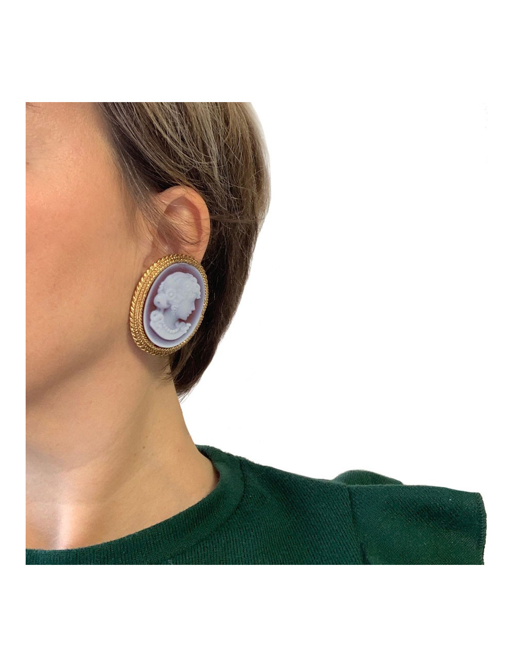 Clips Camée CHRISTIAN DIOR vintage