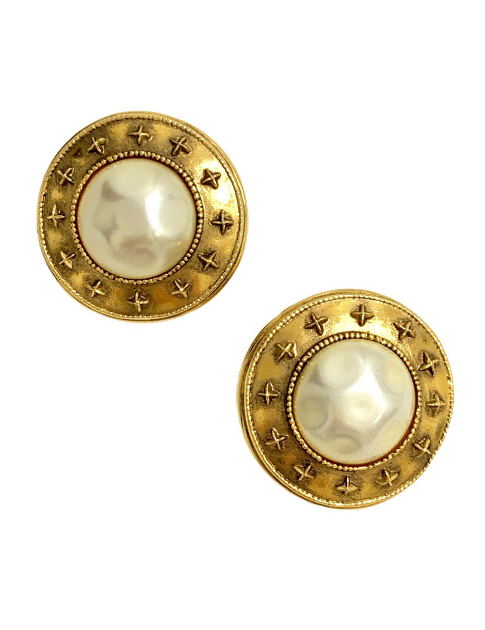 Boucles d'oreille clips CHANEL 80'