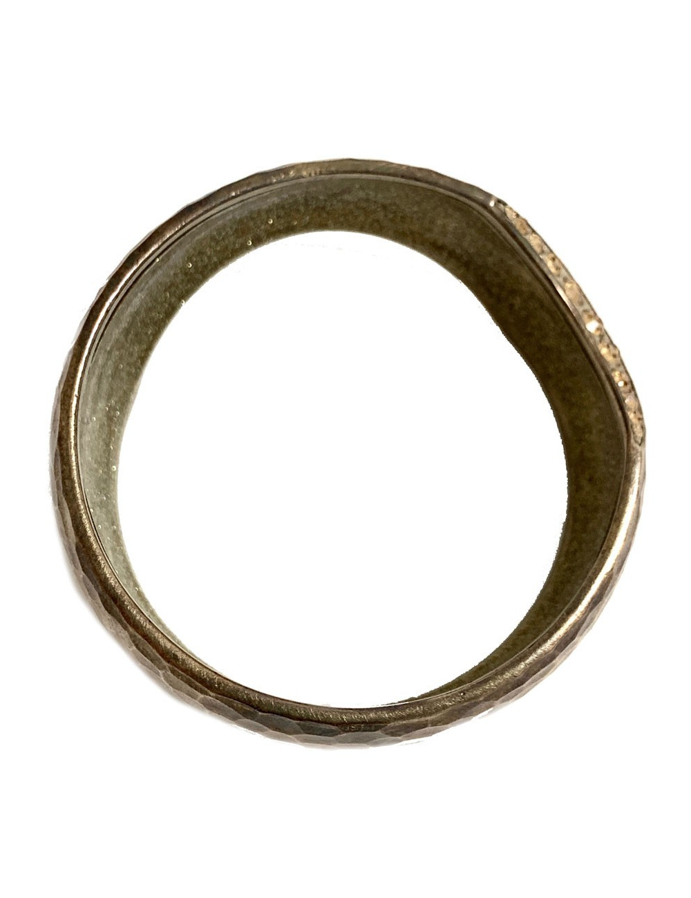 Manchette CHANEL bronze martelée et strass