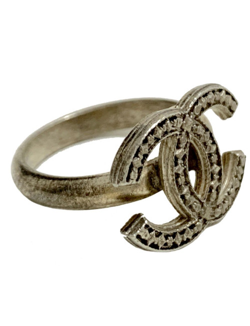 Bague CHANEL CC argent