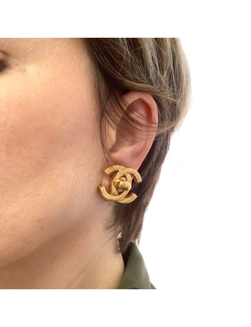 Parure CHANEL collier et boucles d'oreille clips Vintage