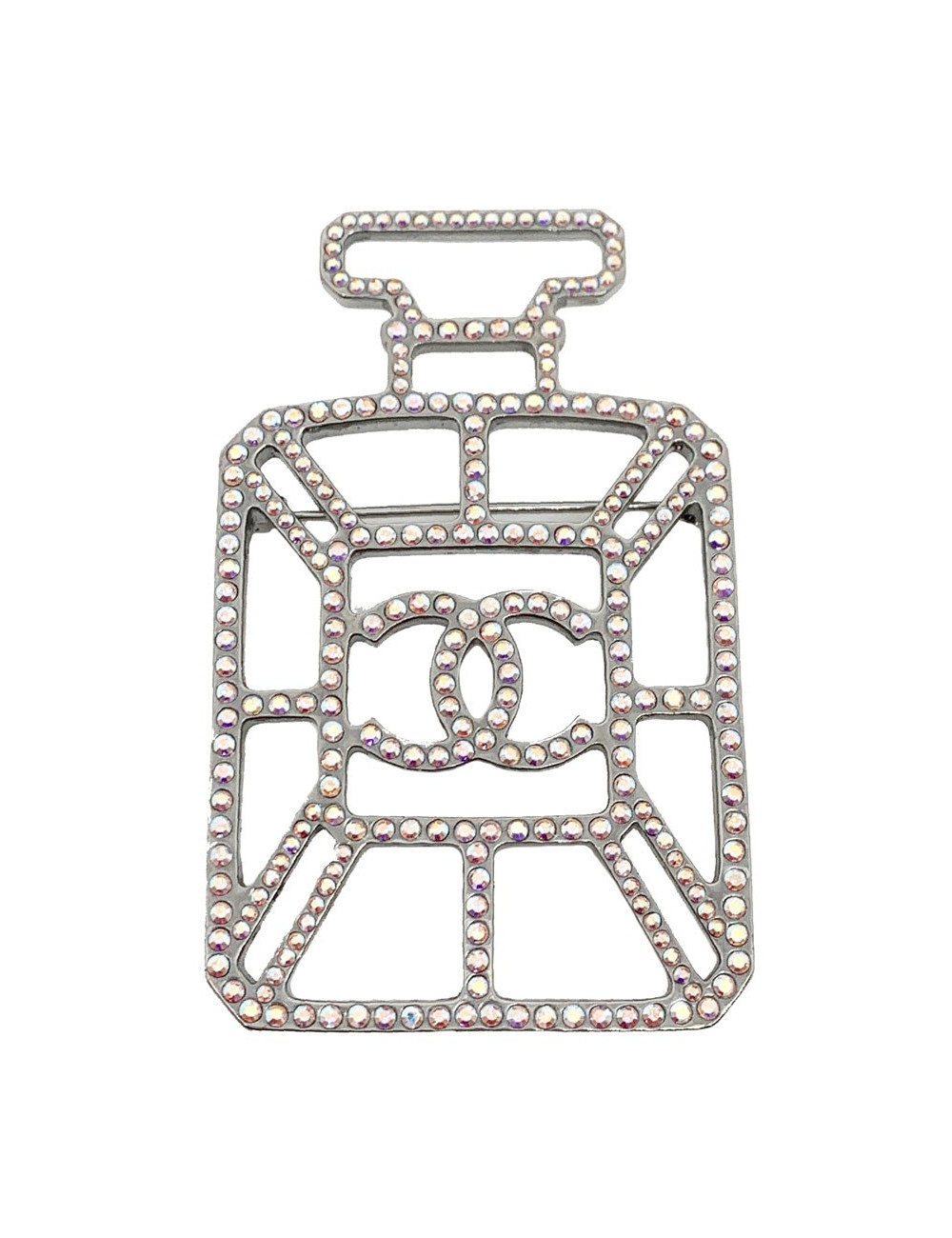 Broche CHANEL bouteille strass