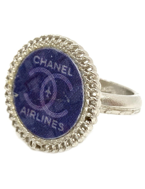 Bague CHANEL Airlines Collection bleue T52