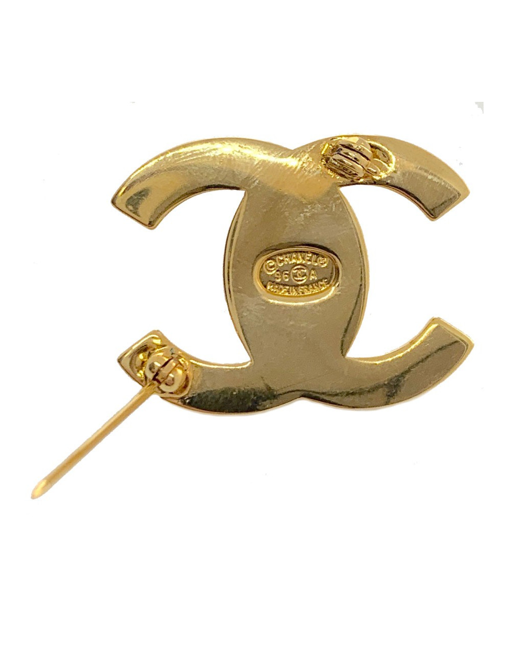 Broche CHANEL CC strass