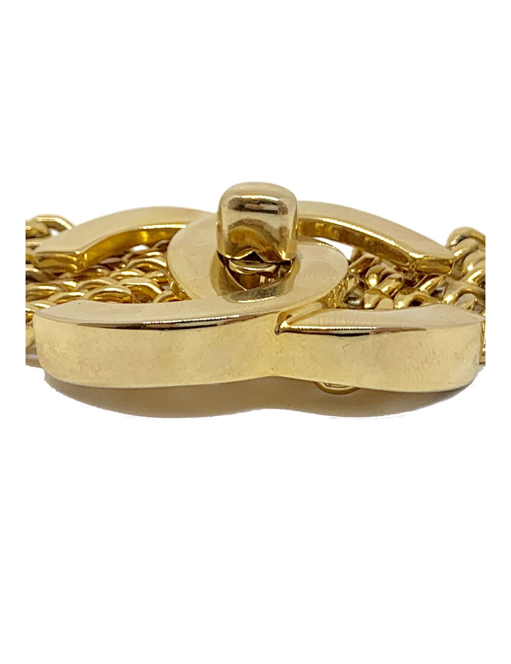 Collier CC CHANEL doré 4 chaines