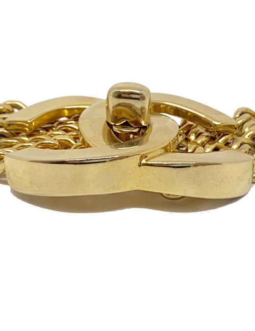 Collier CC CHANEL doré 4 chaines